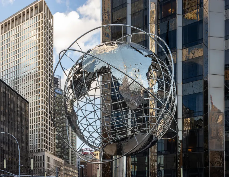 Columbus Circle globe sculpture in Manhattan