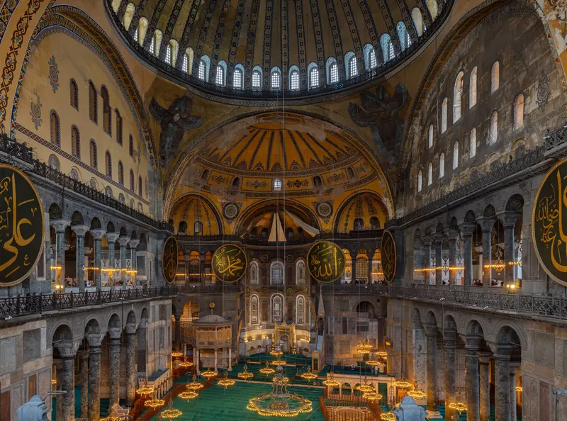 Interior of Hagia Sophia under the main dome