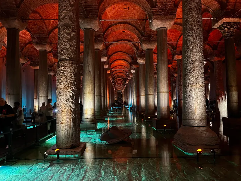 Walkway through the restored Basilica Cistern