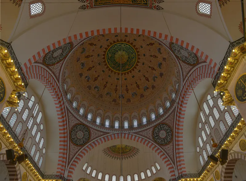 Dome interior of the Süleymaniye Mosque