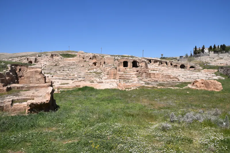 Rock-cut ruins of the ancient city of Dara near Mardin