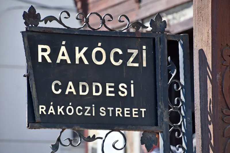 Rákóczi Street sign in Tekirdağ