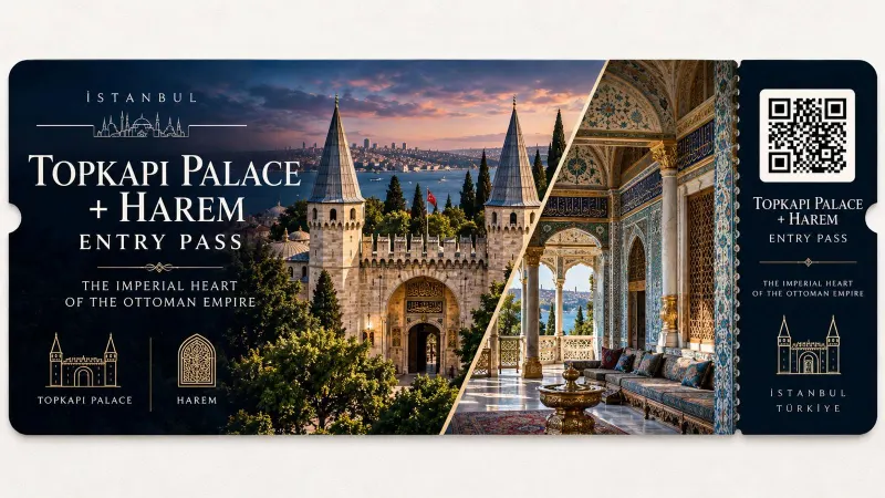 Topkapı Palace + Harem Entry Pass — Gate of Salutation and Harem interior