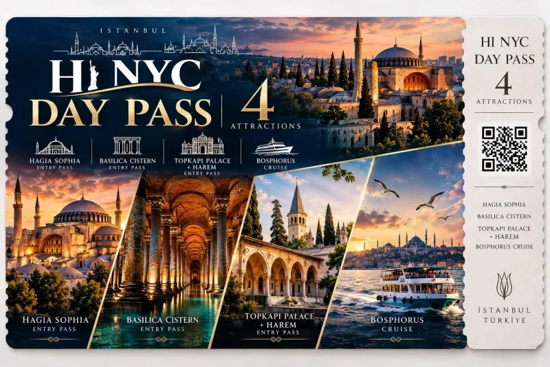 HI NYC Istanbul Day Pass — Hagia Sophia, Basilica Cistern, Topkapı Palace and Bosphorus cruise